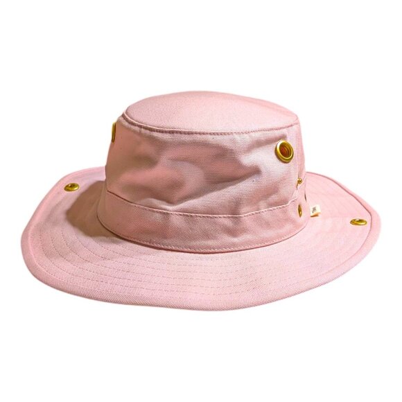 Tilley The Iconic T1 Bucket Hat Pink Size 7 1/8 Missing Cord Made in Canada - Picture 8 of 11